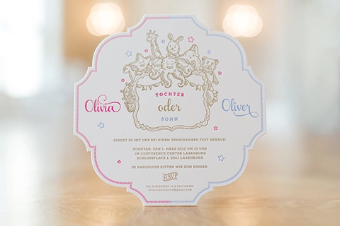 gender reveal party invitation vienna