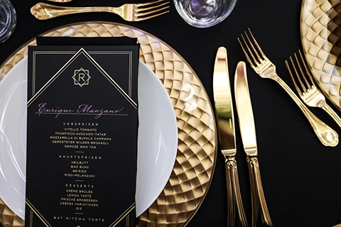 bat mitzwa menu card vienna
