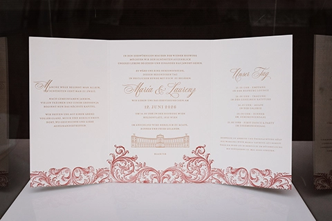 hofburg vienna wedding invitation